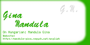 gina mandula business card